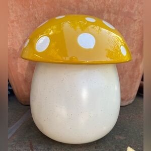 Yellow Ceramic Mushroom Cookie Jar Mushroom Decor